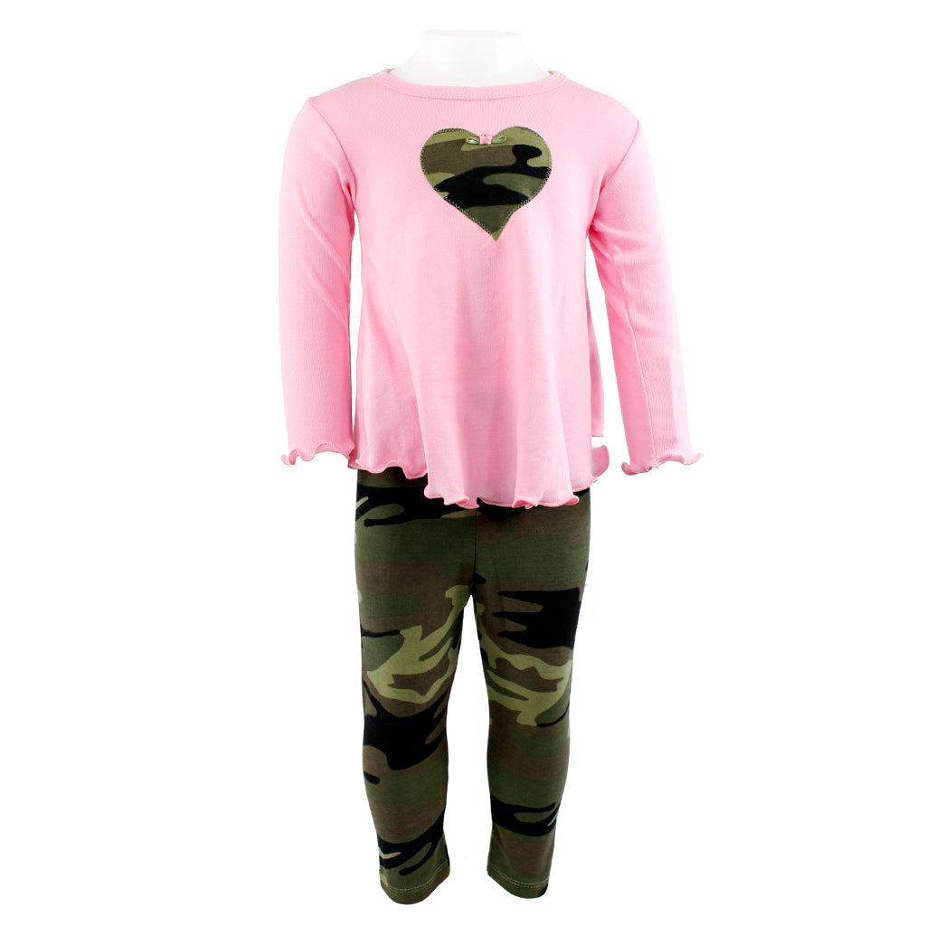 2pc Swing Set Rose with Camo Legging - Denny's