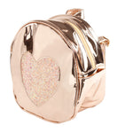 Rose Gold and Pink Glitter Mini Heart Backpack - Denny's