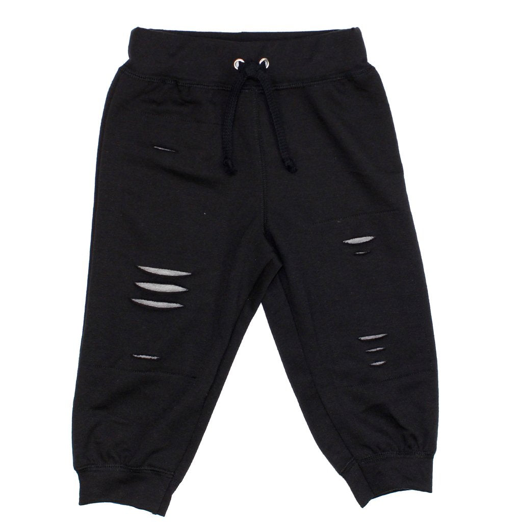 Sweatpant Black Ripped - Denny's