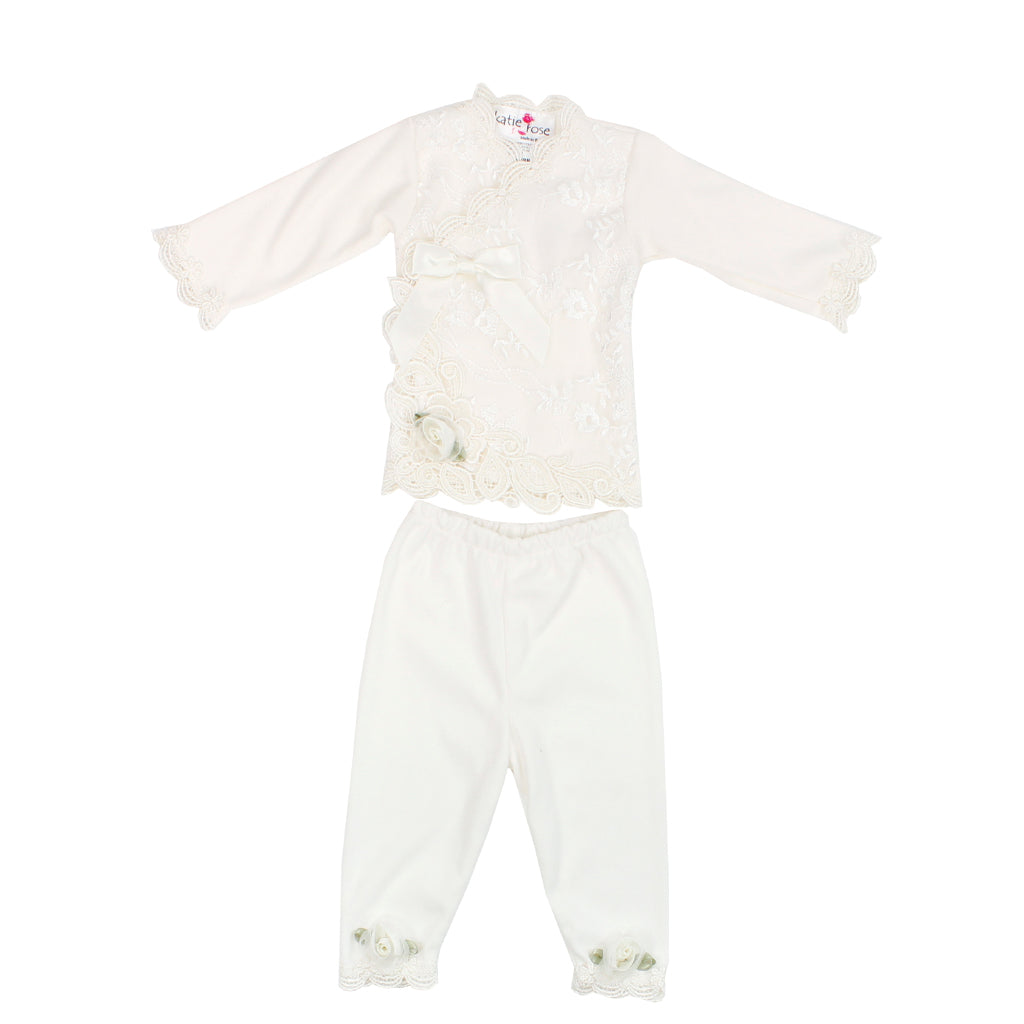 Two Piece Long Sleeve Wrap Set Taylah - Denny's
