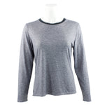 Long Sleeve Contrast Hi Low Crew - Denny's