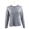 Long Sleeve Contrast Hi Low Crew - Denny's