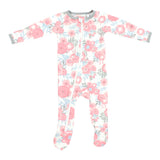 Footie Pink Peonies - Denny's