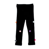Black Legging with Pom Poms - Denny's