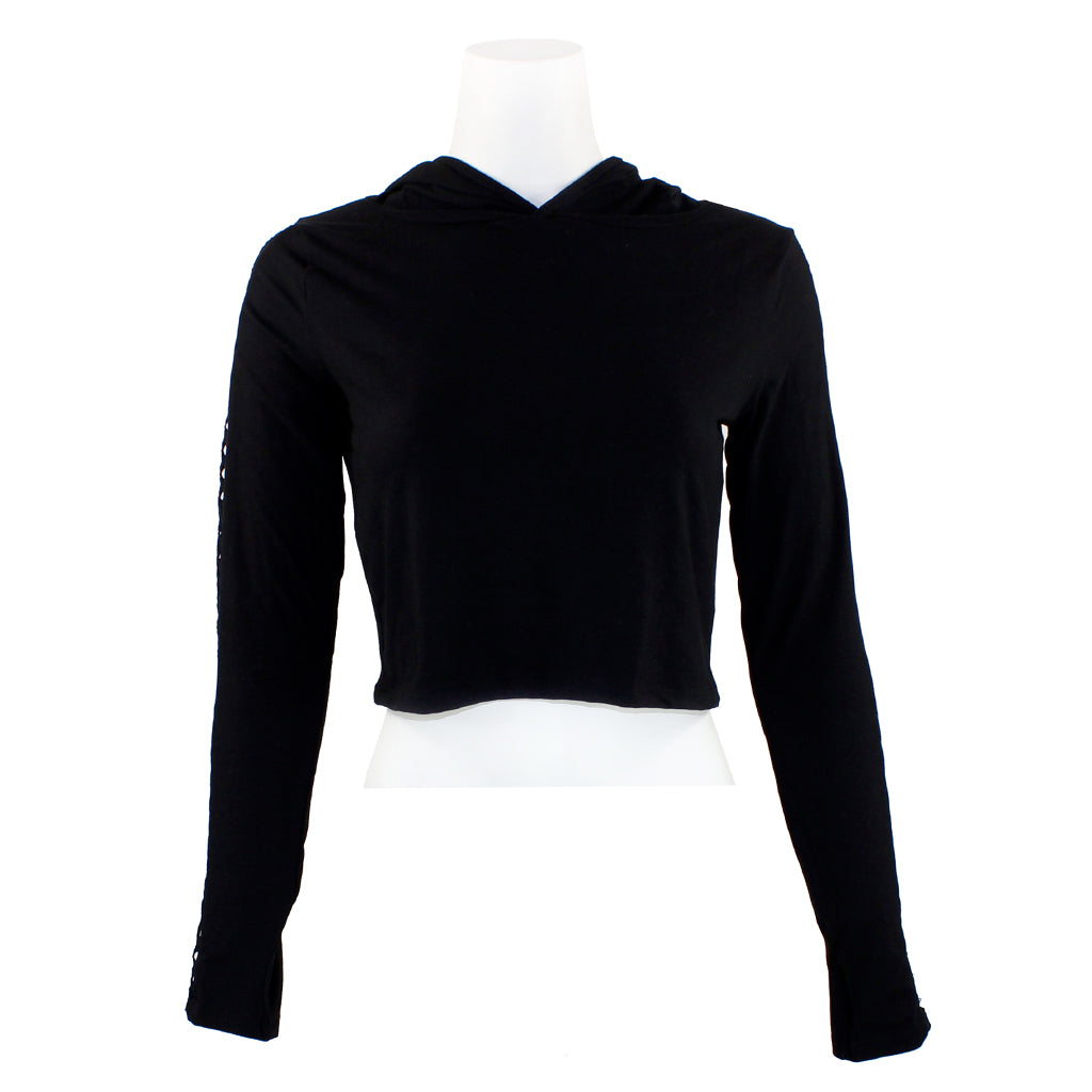 Fishnet Mesh Sleeve Hoodie - Denny's