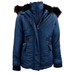 Zip Hoody with Rainbow Fur Middie Puffer Jacket - Denny's