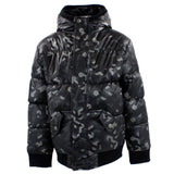 Black Geo Puffer Jacket - Denny's