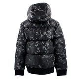 Black Geo Puffer Jacket - Denny's