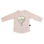 L/S Tee Gold Heart Pop - Denny's