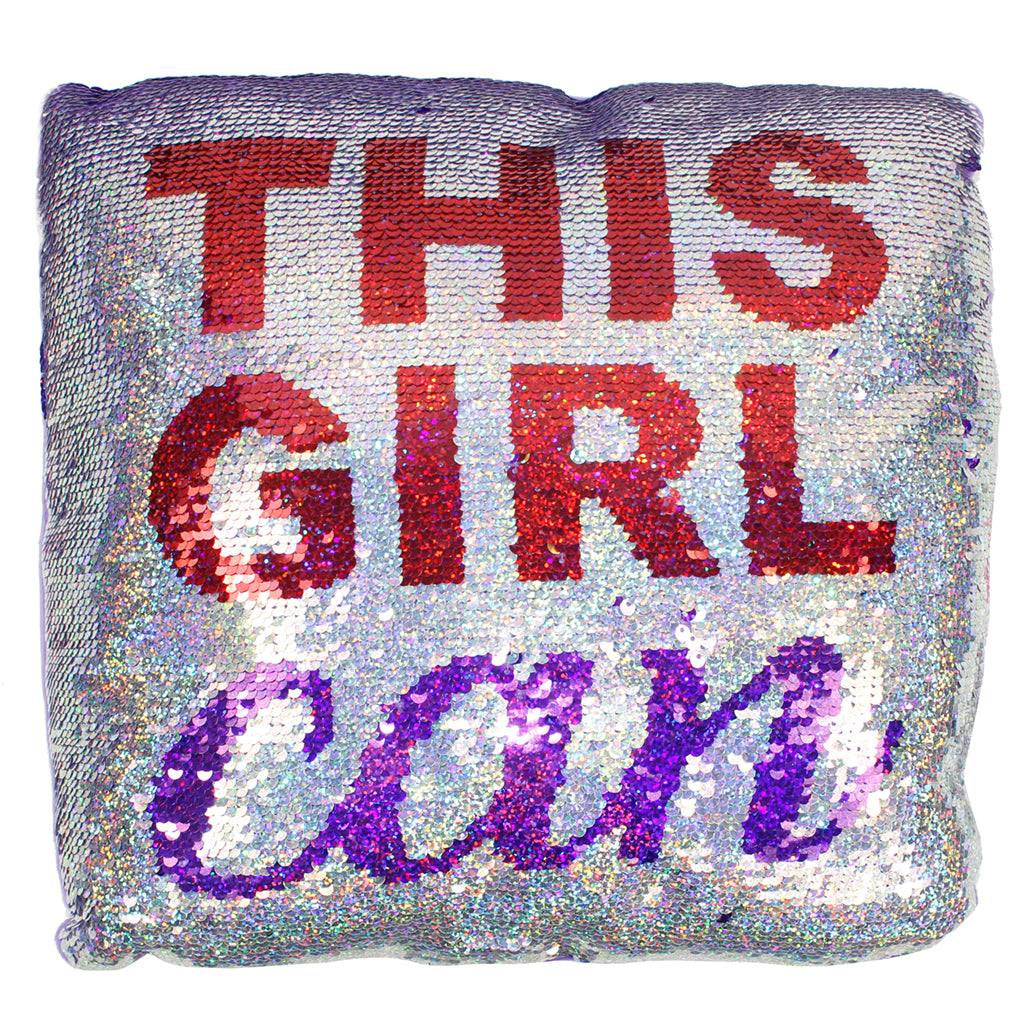This Girl Can Square Pillow - Denny's