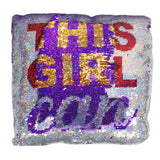 This Girl Can Square Pillow - Denny's