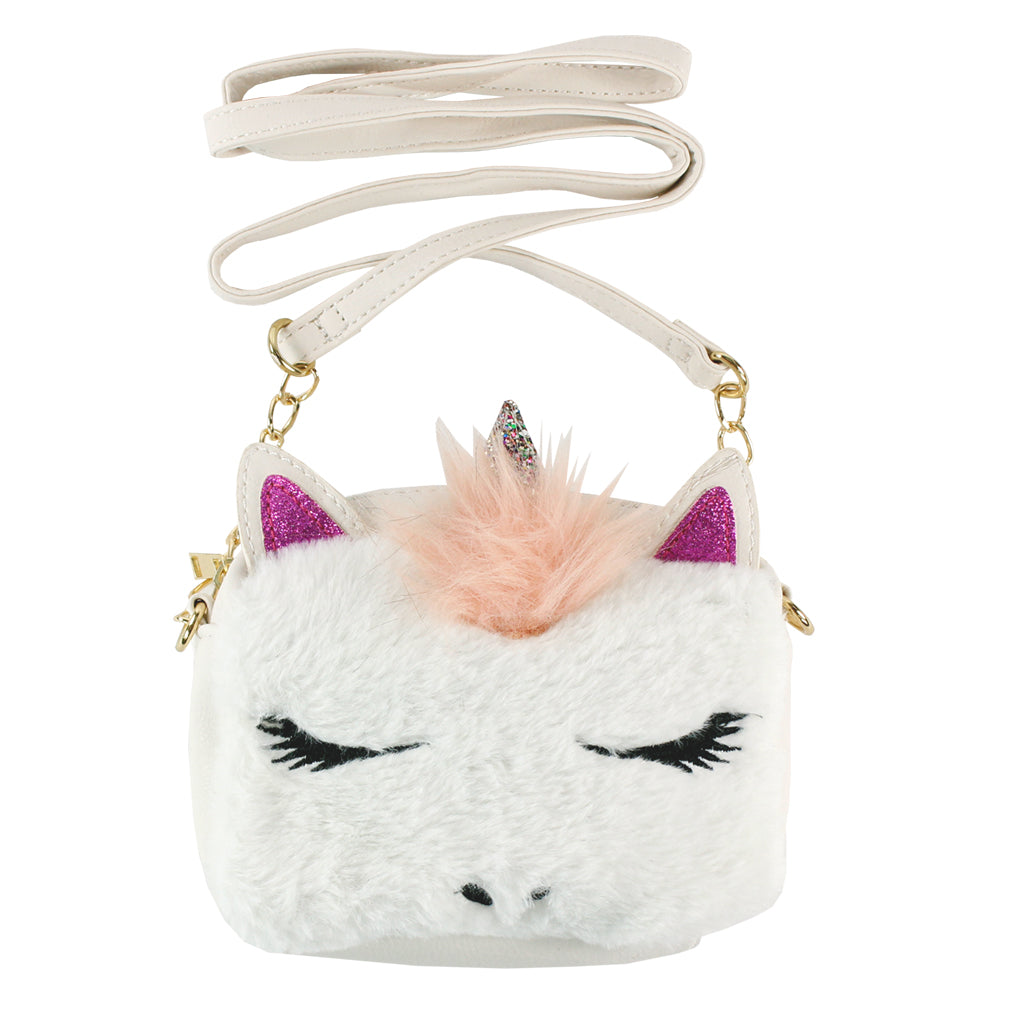 Unicorn Faux Fur Crossbody Bag - Denny's