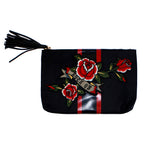 Nylon Stripe Clutch with Rock On Patch - Denny's