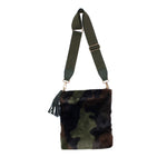 Military Camo Fur Crossbody with Tassel - Denny's