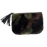 Military Camo Fur Clutch with Tassel - Denny's