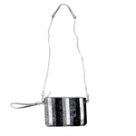 Stripe Metallic Glitter Bag Clutch - Denny's
