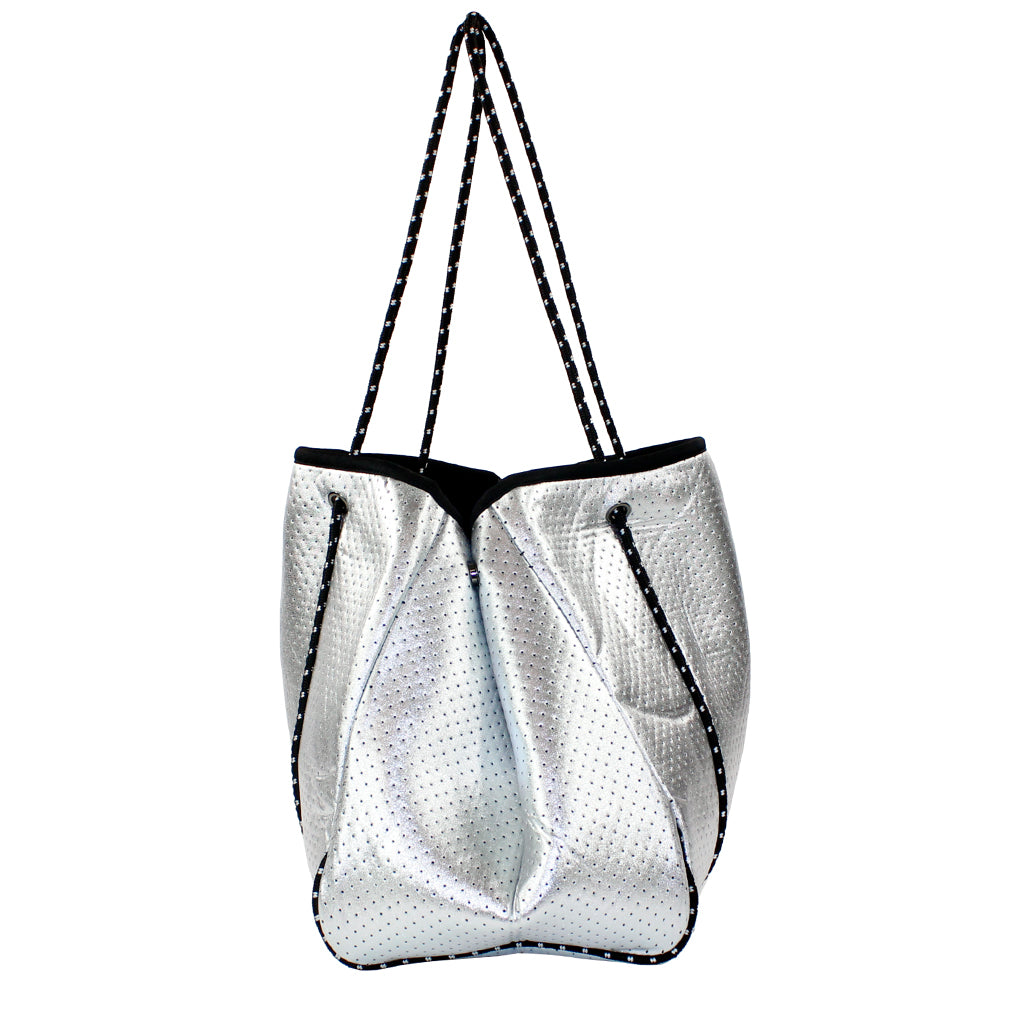 Silver Neoprene Tote - Denny's