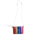 Stripe Metallic Glitter Bag Clutch - Denny's