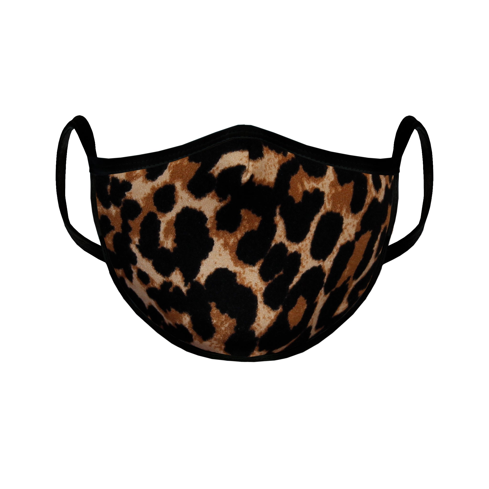 Leopard w Blk Band Mask - Denny's
