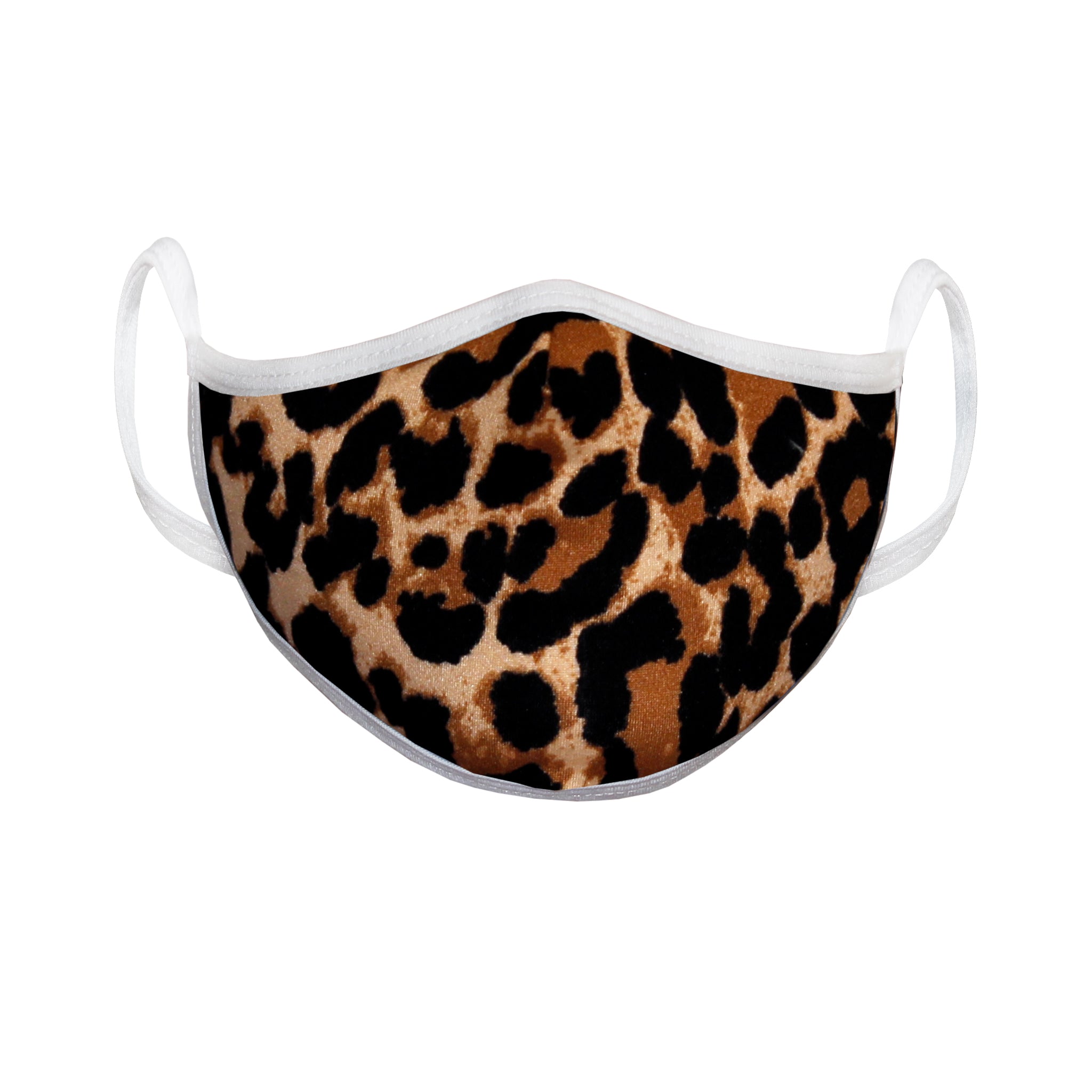 Leopard w Wht Band Mask - Denny's