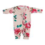 Ruffle Coveral Mauve Floral - Denny's