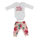2 Piece Set Onesie with Pant Floral - Denny's