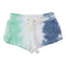 Mint White Navy Burnout Shorts - Denny's