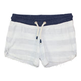 Ivory / Navy Striped French Terry Shorts - Denny's