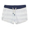 Ivory / Navy Striped French Terry Shorts - Denny's