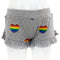 Ruffle Short with Rainbow Stripe Hearts All Over - Denny's