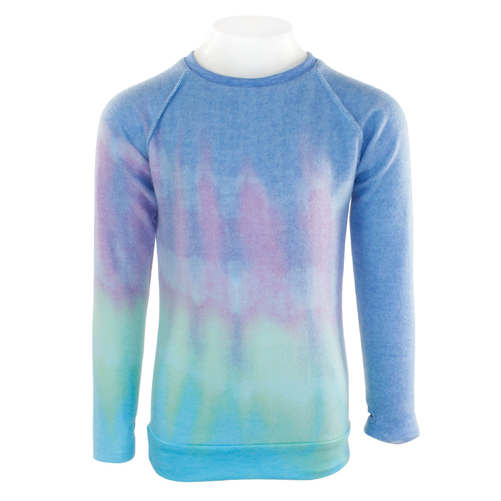 Long Sleeve Reversible Sweatshirt with Diagnal Tye Dye - Denny's