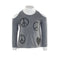 Long Sleeve Cold Shoulder Top with Icons - Denny's