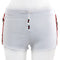 White Short with Side Stripe and Snaps - Denny's