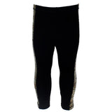 Black Legging with Leopard Stripe - Denny's
