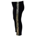 Black Legging with Leopard Stripe - Denny's