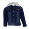 Faux Fur Collar Denim Jacket - Denny's