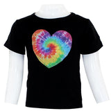 Short Sleeve Tee with Tye Dye Heart - Denny's