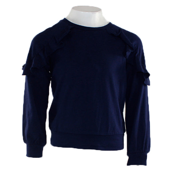Long Sleeve Top with Ruffle Shoulder - Denny's