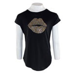 Short Sleeve Curved Bottom with Gold/Silver Lips - Denny's