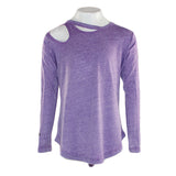 Long Sleeve Top Slash Neck with Love Heart Stripe - Denny's