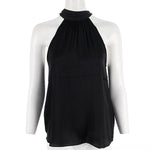Mock Neck Tie Back Tank - Denny's