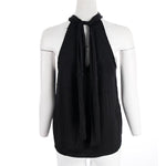 Mock Neck Tie Back Tank - Denny's