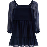 Molly Sheer Sleeve Smock Dress - Denny's