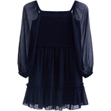 Molly Sheer Sleeve Smock Dress - Denny's