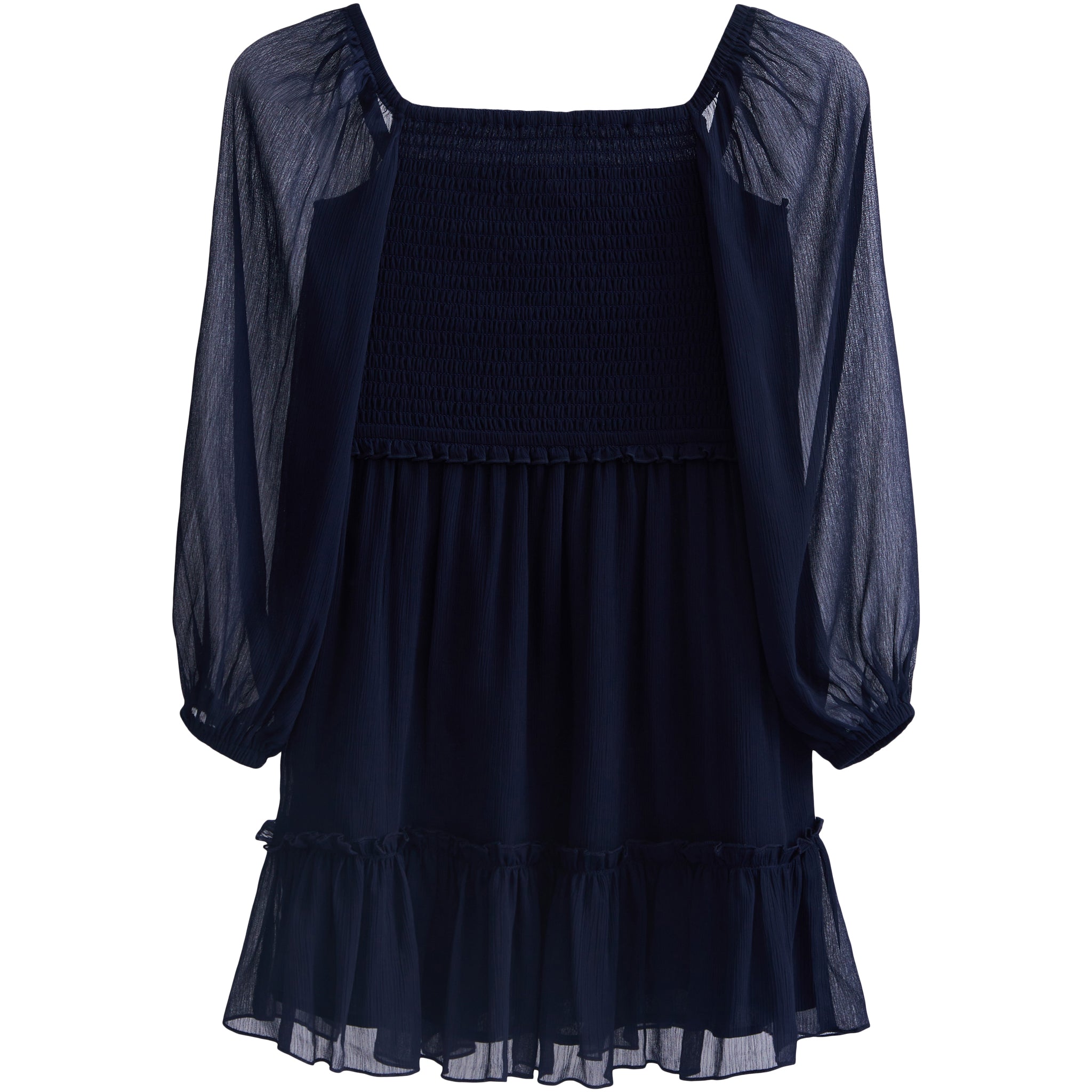 Molly Sheer Sleeve Smock Dress - Denny's