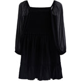 Molly Sheer Sleeve Smock Dress - Denny's