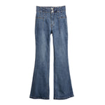 High Waisted Seamed Flare Jean - Denny's