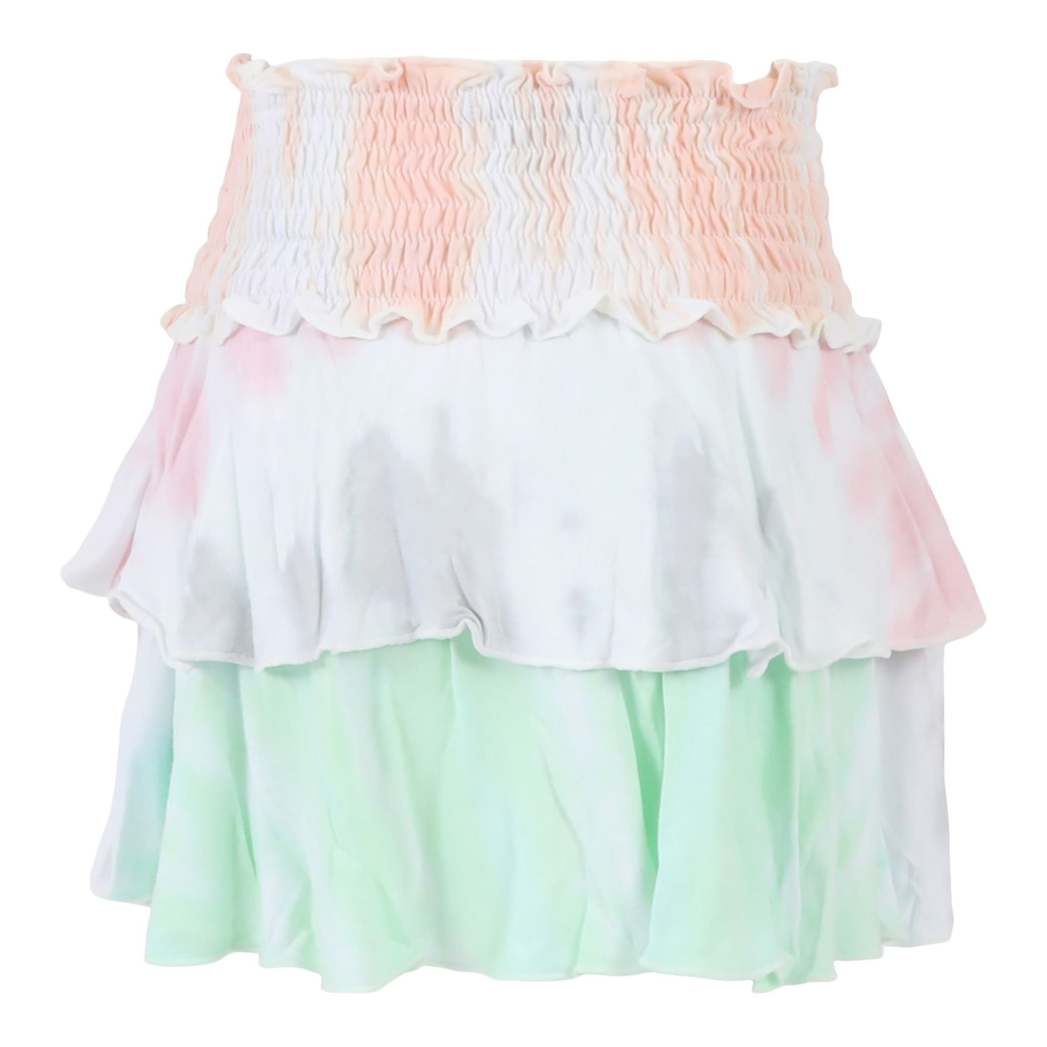 Melon Tie Dye Smocked Top Skirt - Denny's