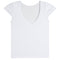 Ribbed Capsleeve V-Neck - Denny's