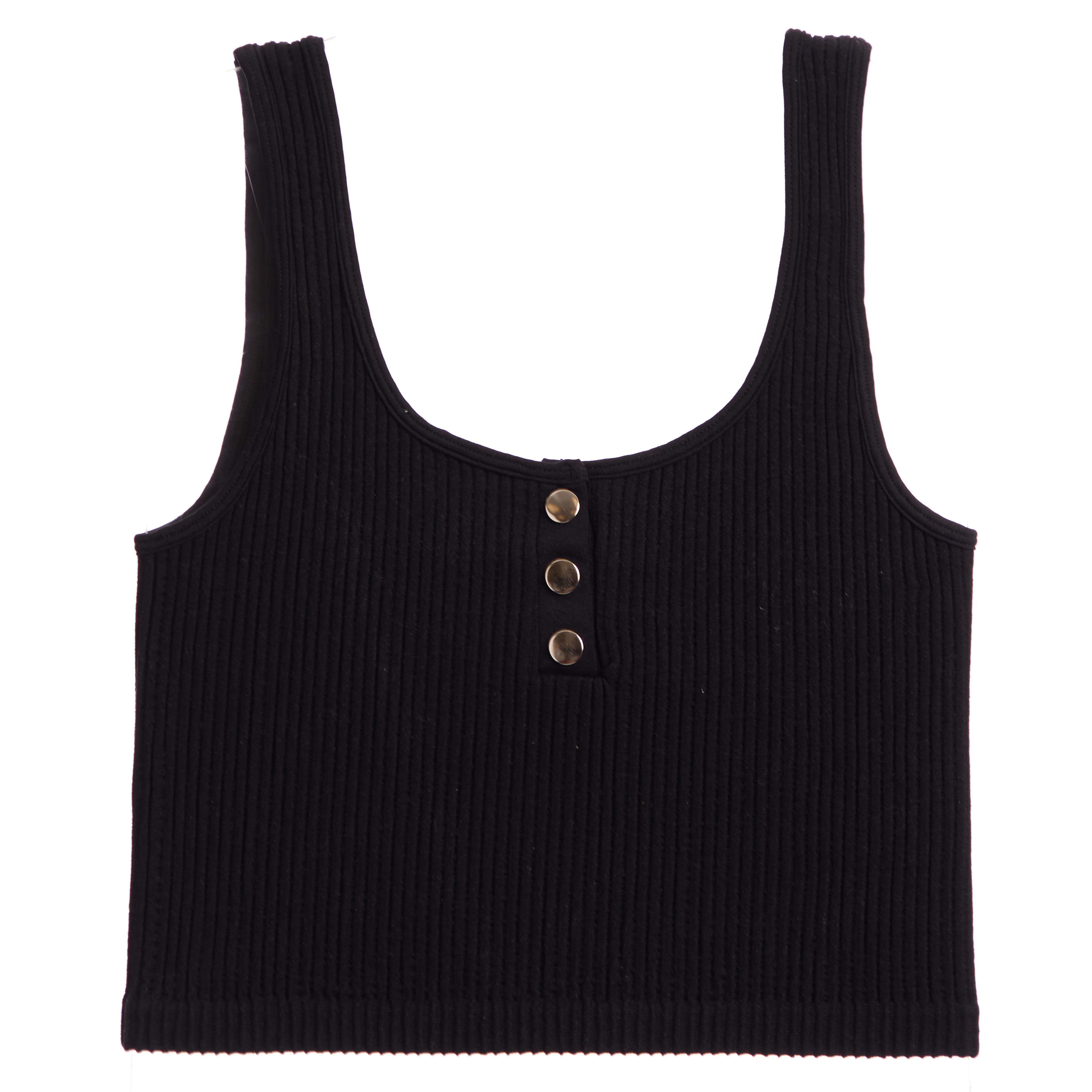 Ribbed Snap Henley Tank - Denny's